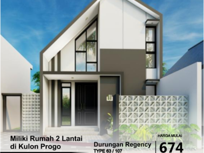 rumah 2 lantai di wates kulon progo yogyakarta