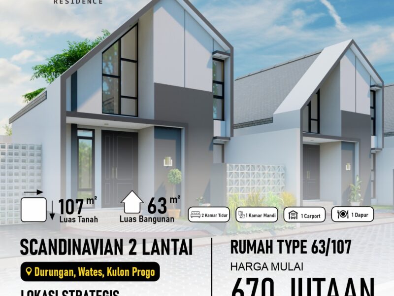 rumah 2 lantai di wates kulon progo yogyakarta