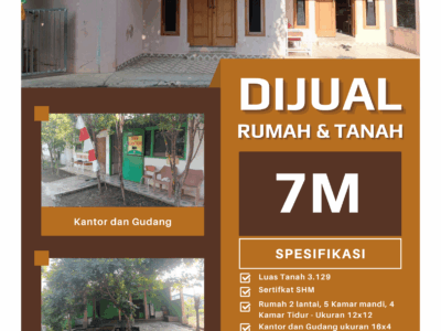 Dijual Tanah & Bangunan Strategis - SHM, Lokasi Tambun Selatan